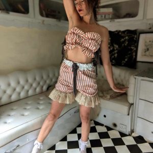 Gold ruffled ragdoll bloomers