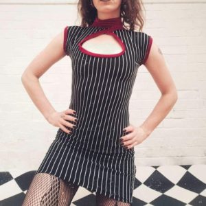 Buccaneer keyhole mini dress